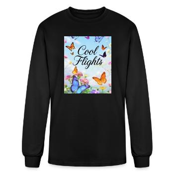 Butterfly Bloom: Cool Flights - Men's Long Sleeve T-Shirt - black - Front