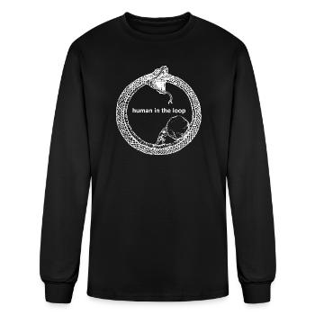 Human In The Loop Ouroboros Sisyphus Light Tee - Men's Long Sleeve T-Shirt - black - Front