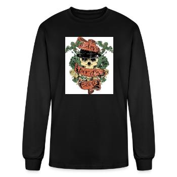 Tropical Skull Ribbon Tattoo - Men's Long Sleeve T-Shirt - black - Front