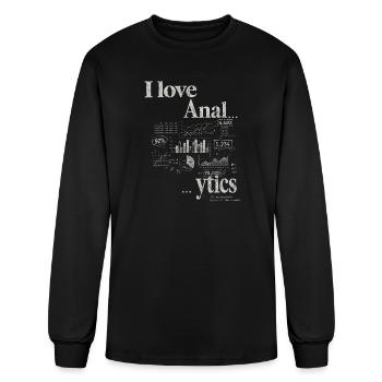 Analytics Love Graphs Tee - Men's Long Sleeve T-Shirt - black - Front
