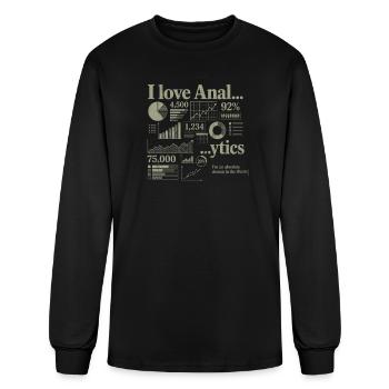 I love Anal Data Visuals - Men's Long Sleeve T-Shirt - black - Front