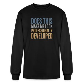 Developed T-Shirt - Men's Long Sleeve T-Shirt - black - Front