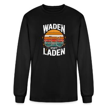  Waden Statt Laden Cycling Bicycle Rider Pedal - Men's Long Sleeve T-Shirt - black - Front