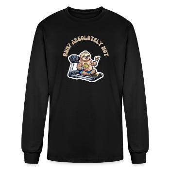 Reluctant Sloth Treadmill Run - Men's Long Sleeve T-Shirt - black - Front