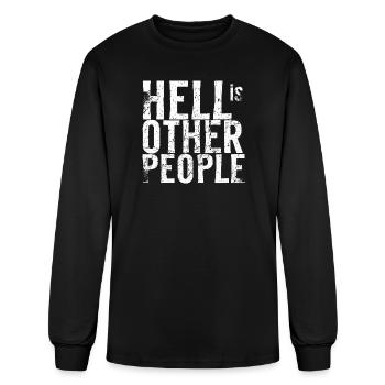 HELL IS OTHER PEOPLE jomo Sartre - Men's Long Sleeve T-Shirt - black - Front