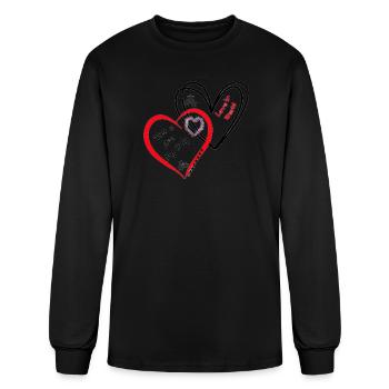 You Are My Daily Dose - Couple Heart Shirt - Men's Long Sleeve T-Shirt - black - Front