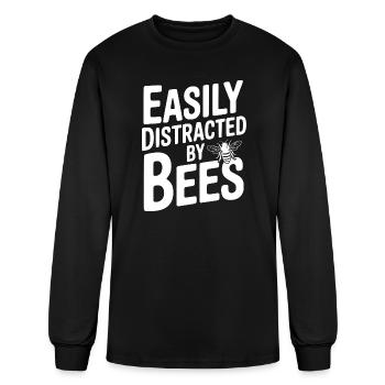 Easily Distracted By Bees - Men's Long Sleeve T-Shirt - black - Front