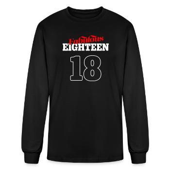 Fabulous 18 - 18th Birthday Designs & Posters - Men's Long Sleeve T-Shirt - black - Front