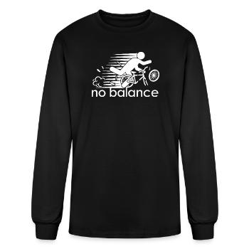 Funny Parody No Balance Design for Cycle Sports - Men's Long Sleeve T-Shirt - black - Front