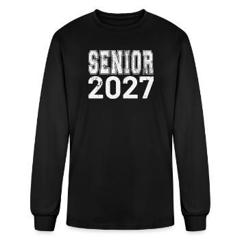 Senior 2027 Graduation - Men's Long Sleeve T-Shirt - black - Front