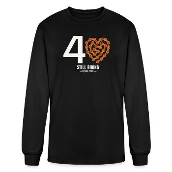 40th Birthday Cycling Still Riding Since 1986 - Men's Long Sleeve T-Shirt - black - Front