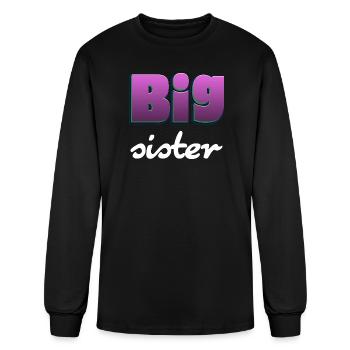 Big Sister - Conception typographique familiale - T-shirt à manches longues Homme - noir - Devant