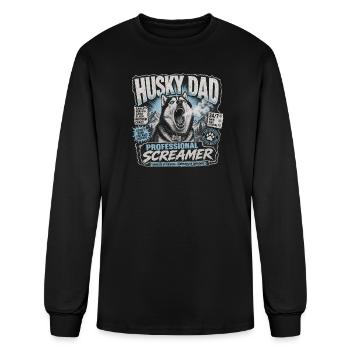 Husky Dad Professional Screamer - Men's Long Sleeve T-Shirt - black - Front