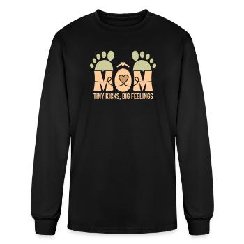 Tiny Kicks, Big Feelings – A Mother's Bond - Men's Long Sleeve T-Shirt - black - Front