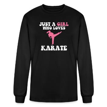 Just a Girl Who Loves Karate - Men's Long Sleeve T-Shirt - black - Front