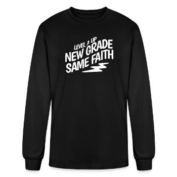 Level Up New Grade Same Faith - Men's Long Sleeve T-Shirt - black - Front