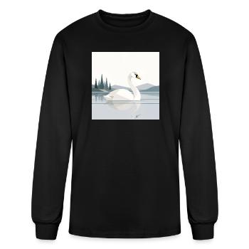 Silent Swan - Men's Long Sleeve T-Shirt - black - Front