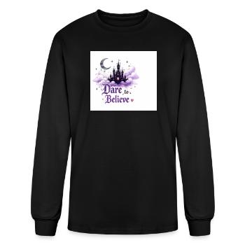 Dare to Believe: Moonlit Castle Dream - Men's Long Sleeve T-Shirt - black - Front
