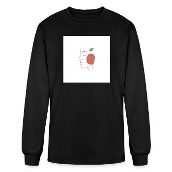 Peach Cheek Minimal Face - boho - Men's Long Sleeve T-Shirt - black - Front