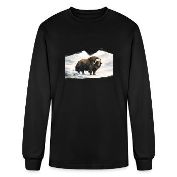 Silent Musk Ox - Men's Long Sleeve T-Shirt - black - Front