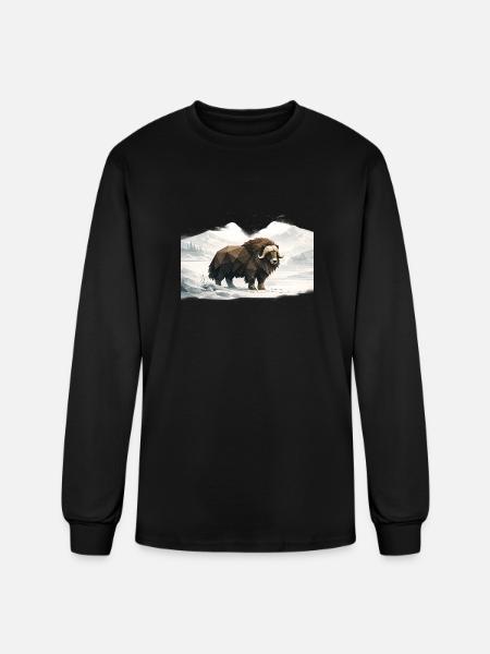Silent Musk Ox - Men's Long Sleeve T-Shirt - black