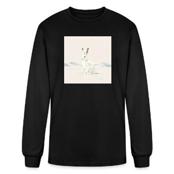 Silent Arctic Hare - Men's Long Sleeve T-Shirt - black - Front