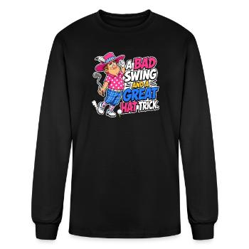Golfeur Mauvais swing Grand tour Stylo drôle 4 U - T-shirt à manches longues Homme - noir - Devant