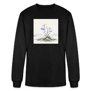 Silent Arctic Harebell - Men's Long Sleeve T-Shirt - black - Front