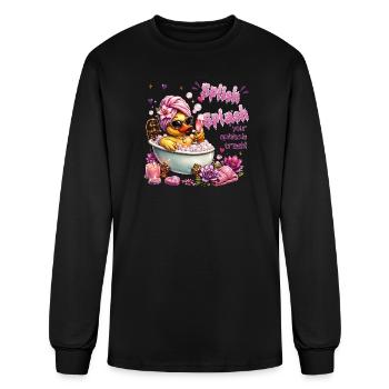 Bubble Bath Diva Duck - Men's Long Sleeve T-Shirt - black - Front