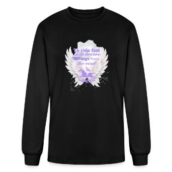 Wings of the Wind Rider - Men's Long Sleeve T-Shirt - black - Front