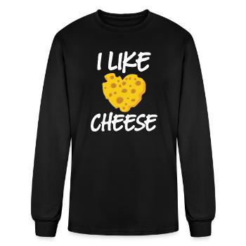 Love Cheese I Like Cheese Cheesemonger Chef Cook - Men's Long Sleeve T-Shirt - black - Front