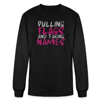 Phrase de combat graffiti en gris rose - T-shirt à manches longues Homme - noir - Devant