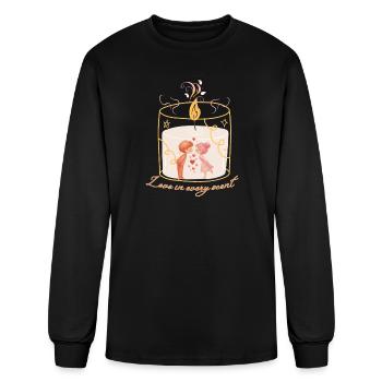Candlelit Romance Hearts - Men's Long Sleeve T-Shirt - black - Front