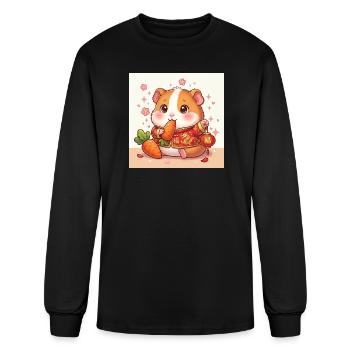Lunar Guinea Pig Festive Robe Chinese New Year - Men's Long Sleeve T-Shirt - black - Front