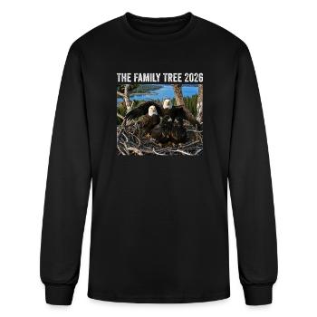 Jackie Eagle Family Tree Big Bear Bald Eagle - Men's Long Sleeve T-Shirt - black - Front