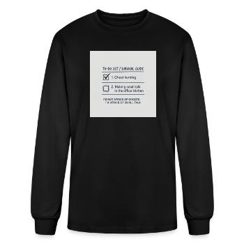 Halloween Small Talk Scarier Than Ghosts Introvert - Men's Long Sleeve T-Shirt - black - Front