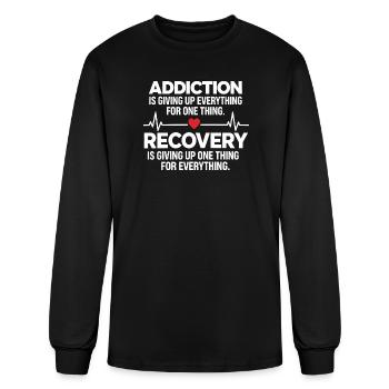 Recovery Over Everything - Men's Long Sleeve T-Shirt - black - Front