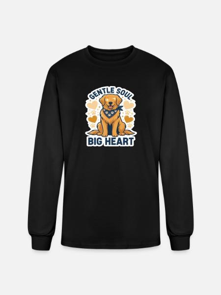 Gentle Soul Big Heart - Men's Long Sleeve T-Shirt - black