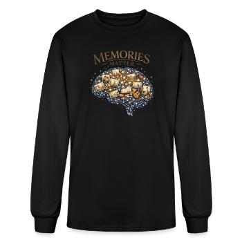 Memories Matter Brain Collage Art - Men's Long Sleeve T-Shirt - black - Front