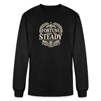 Fortune Favors The Ready Emblem - Men's Long Sleeve T-Shirt - black - Front