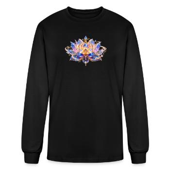 Cosmic Lotus Mandala Bloom - Men's Long Sleeve T-Shirt - black - Front