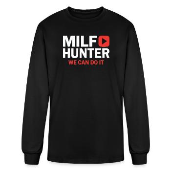 Funny Adult Dating Milf Humor for Men - Men's Long Sleeve T-Shirt - black - Front