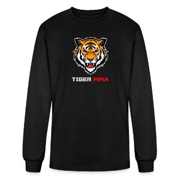 Aggressive Tiger MMA Fighter   - Men's Long Sleeve T-Shirt - black - Front