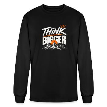 Think Bigger Mountain Sunrise - Men's Long Sleeve T-Shirt - black - Front