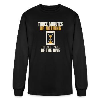 Scuba Diving Three Minutes Of Nothing Funny Safety - Men's Long Sleeve T-Shirt - black - Front