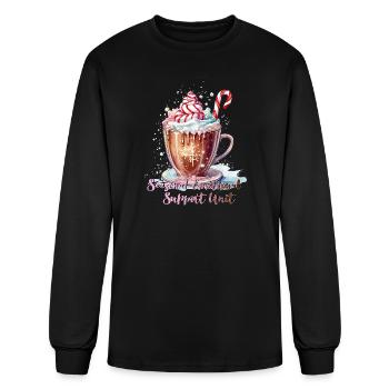 Christmas Hot Cocoa Seasonal Support Unit vintage - Men's Long Sleeve T-Shirt - black - Front
