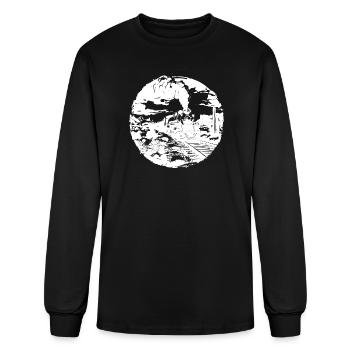 Railroad Drawing - Men's Long Sleeve T-Shirt - black - Front