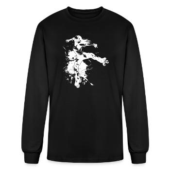 Roller Skating Girl Streetart - Men's Long Sleeve T-Shirt - black - Front