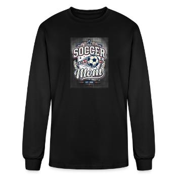 Soccer Mom Vintage Soccer Mom Football - Men's Long Sleeve T-Shirt - black - Front