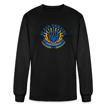 Slava Ukraini Emblem - Glory to Ukraine - Men's Long Sleeve T-Shirt - black - Front